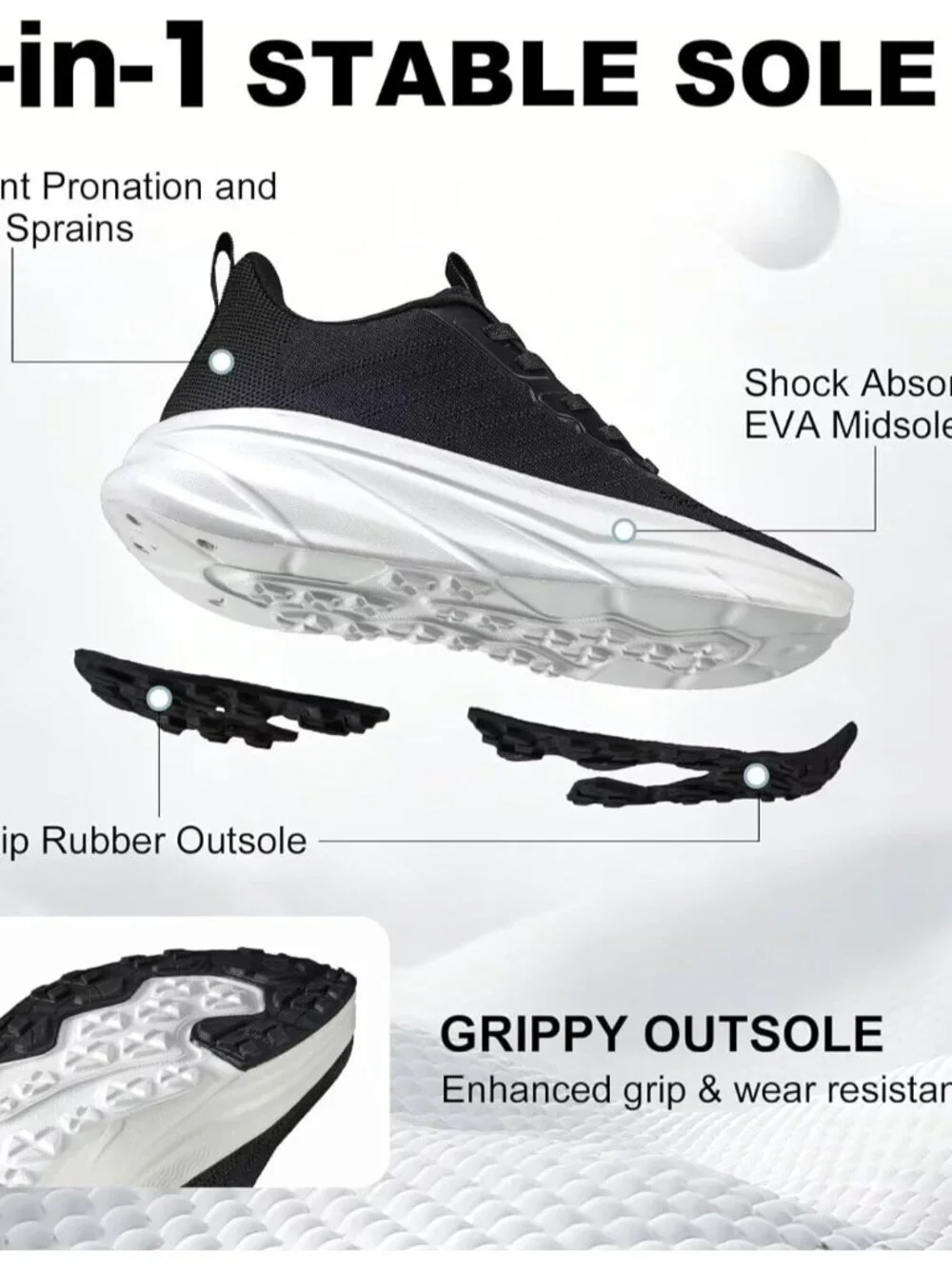 Women's Purple Walking Shoes Non-Slip Breathable Mesh Athletic Sneakers